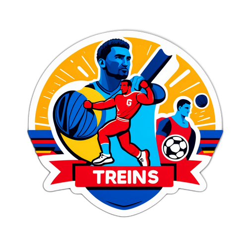 Наклейка с трендами от Гиги Чикадзе, показывающая спортивные достижения и мотивирующая к успеху