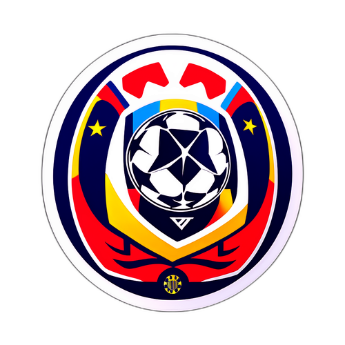 Minimalist fodbold stickers med Champions League design