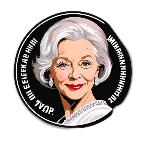 Elegante sticker van Helen Mirren