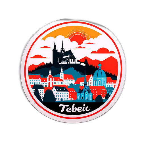 Nálepka s krásným výhledem na Třebíč