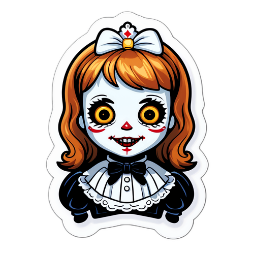 Çizgi Film Tarzında Annabelle Sticker