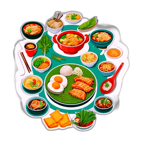Sticker hài hước về ẩm thực Việt Nam
