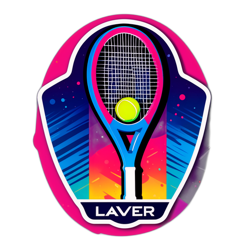 Tenissracket med Laver Cup Logo