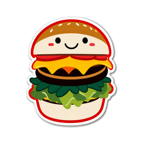 モスバーガーの人気メニューを基にしたキャラクターイラスト