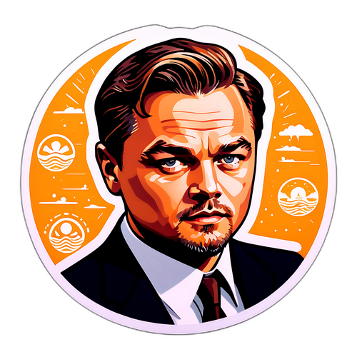 Retro Portret Leonarda DiCaprio