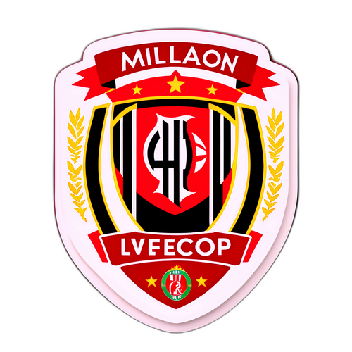 米蘭對利物浦國際比賽海報風格貼紙