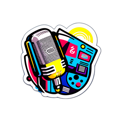 En morsom sticker inspirert av BBC-kringkasting