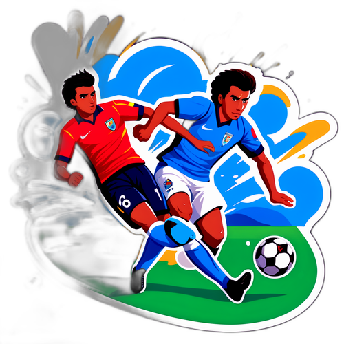 Representación artística de la competencia River vs Ciudad de Bolívar