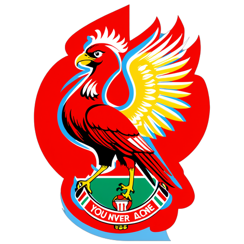 Gå Ikke Glipp Av Det! Liverpool FC Episk Klistremerke Med Liver Bird Og "You'll Never Walk Alone"