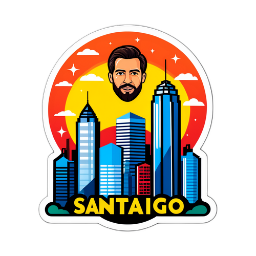 Rascacielos de Santiago con el rostro de Boric