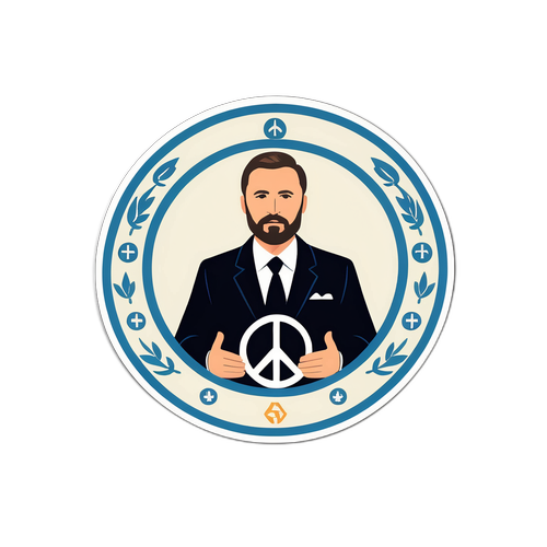 Sticker cu Petr Pavel - lider și simbol al păcii