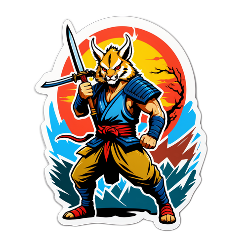 伝説の戦士、斉賀門キサエモンのステッカー