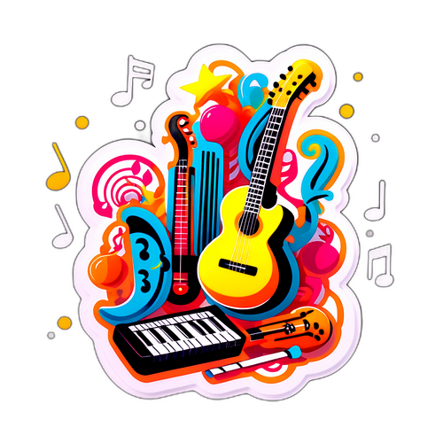 Autocolant tematic muzical