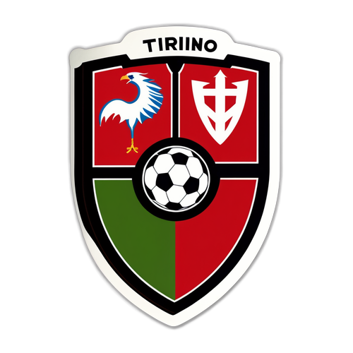 Diseño de un sticker con los escudos de Torino y Milan