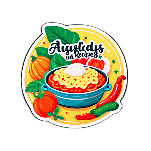 Sticker cu un cookbook pentru sărbătorile de 1 august și rețete tradiționale de vară