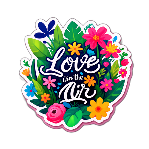 Sticker cu flori și natură