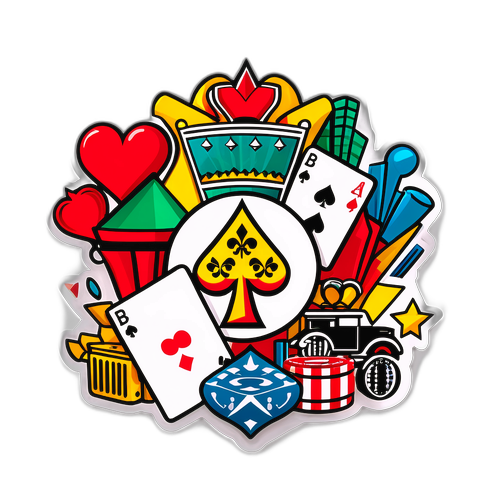 Стикер с символами Бостона и Вегаса