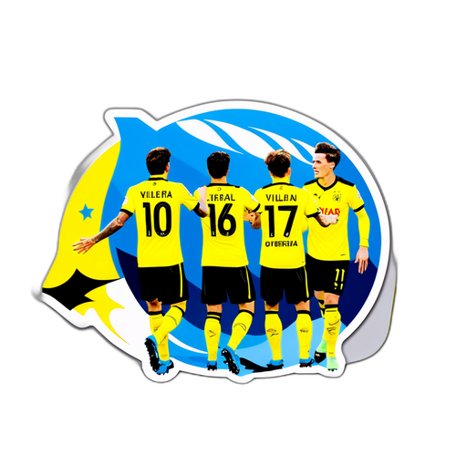 Spannend moment in de wedstrijd BVB - Villarreal