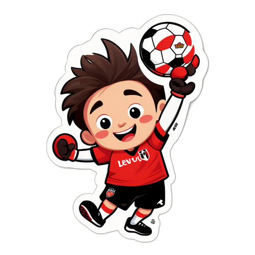 Kibandika cha Mpenzi wa Leverkusen Akicheza na Mpira