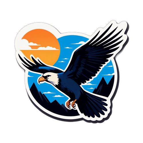 Sticker cu un simbol al libertății și visurilor