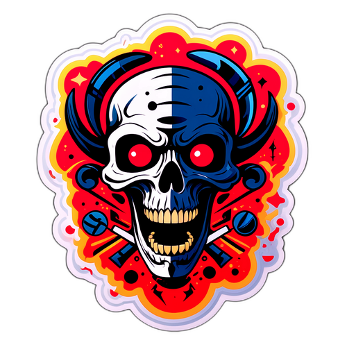 罪人主題現代藝術貼紙