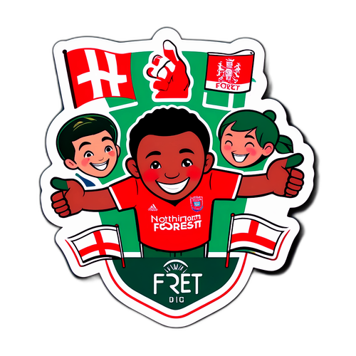 Autocolant cu fanii Nottingham Forest