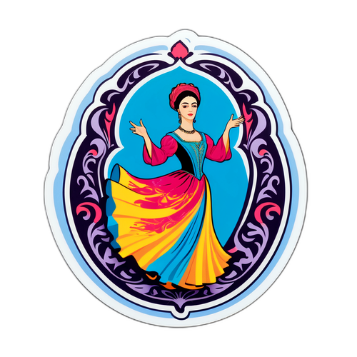 Ebru Gündeş'in İkonik Sahnede Performansını Sembolize Eden Şık ve Sanatsal Sticker