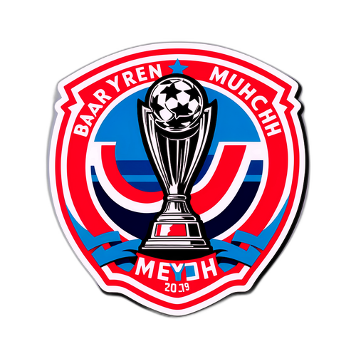 Sticker ya Bayern Munich na Kombe lao