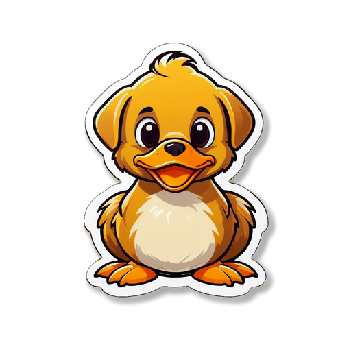 Meet the Adorable Dog-Duck Hybrid: The Cutest Sticker You Didn’t Know You Needed!