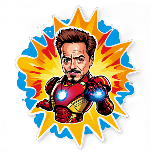 Incroyable ! Le Sticker Caricatural de Robert Downey Jr. qui Façonne Votre Univers Marvel !