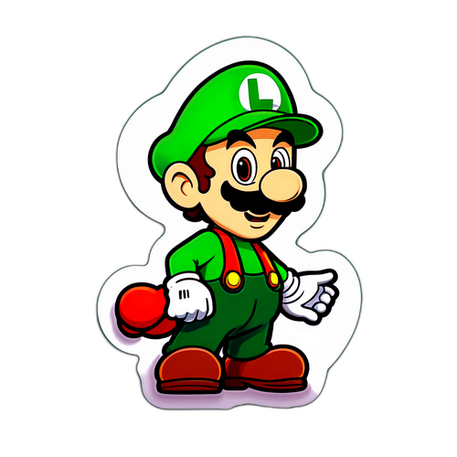 Adesivo do Luigi Vintage e Divertido
