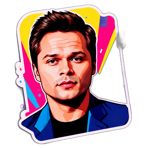 Наклейка с Данилой Козловским в стиле поп-арт