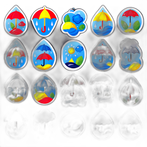 Những hình dán vui vẻ về những ngày mưa