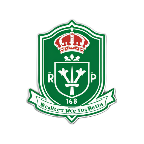 Huy hiệu Real Betis với khẩu hiệu 'Cùng nhau vươn tới đỉnh cao'