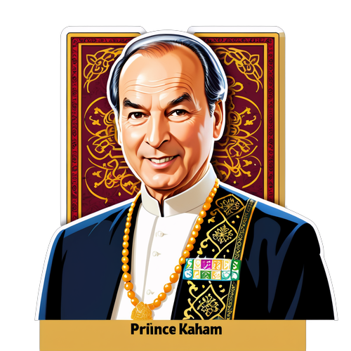 Conception du Prince Karim Aga Khan sur un fond oriental