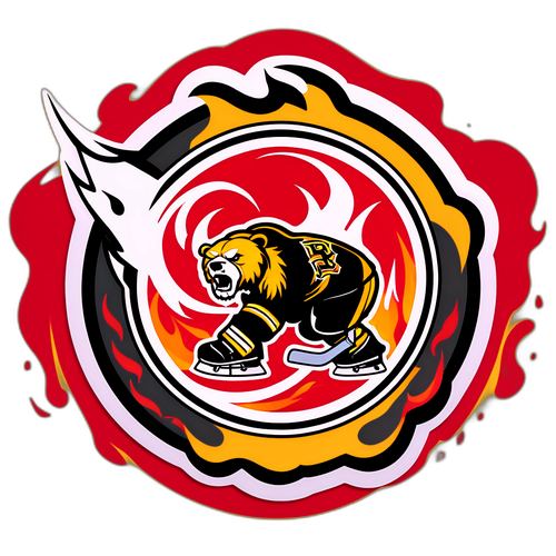 Action-Packed Hockey Puck Design