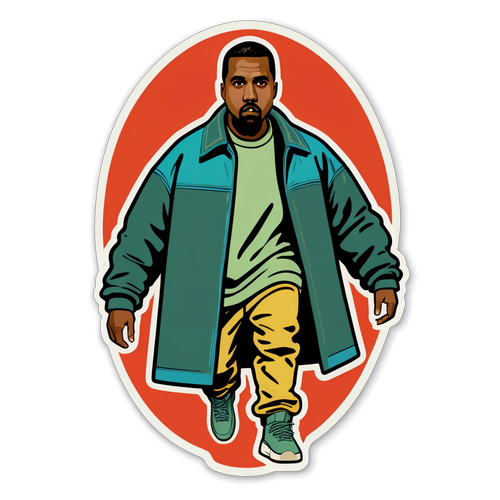 Vintage-inspireret sticker med Yeezy-mode