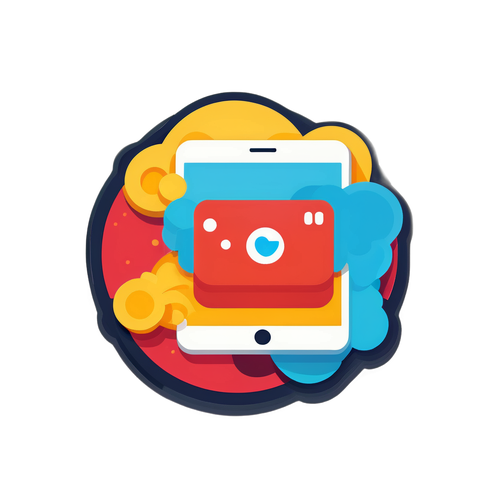 社交网络平台互动暴力的平面图标设计