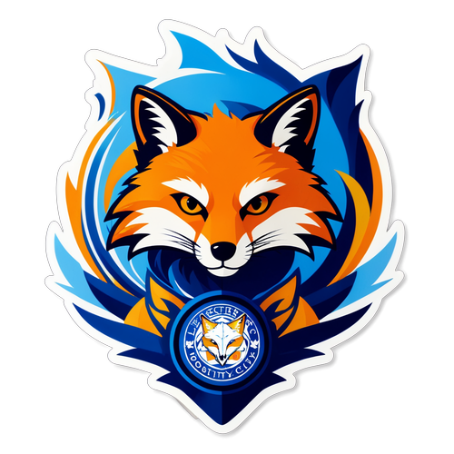 Sticker la nembo ya mfalme wa Leicester City