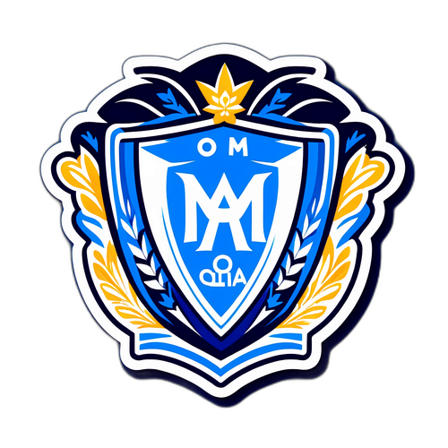 Vibrante sticker geïnspireerd door Olympique de Marseille