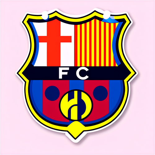 Kibandiko cha Barcelona FC na Camp Nou