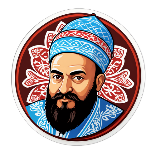Sticker cu Halit Yukay și motive tradiționale turcești