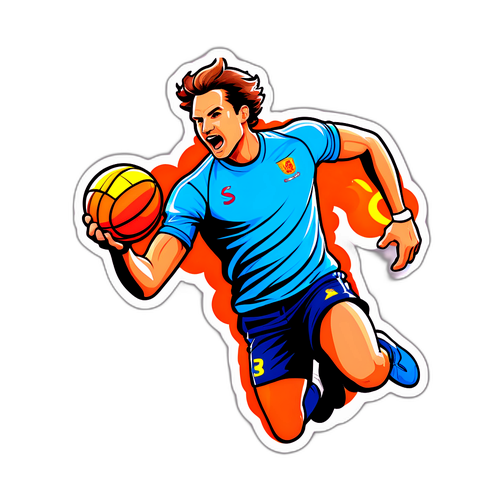 Energetisk håndballklistremerke