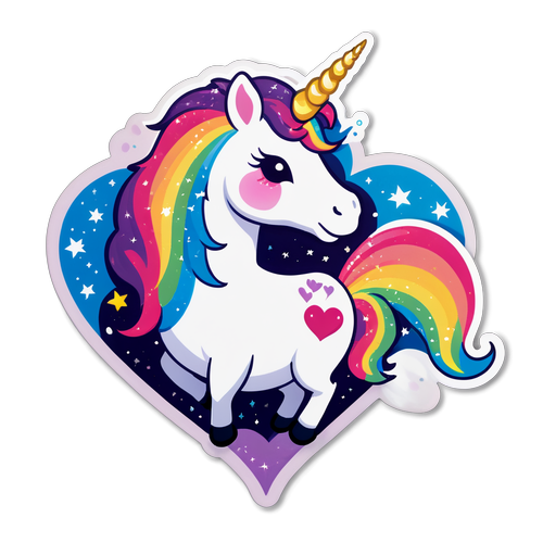 A Charming Unicorn and Rainbow Design