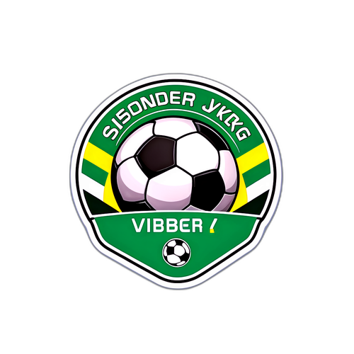 Sticker med Sønderjyske og Viborg logoer i sporty kontekst