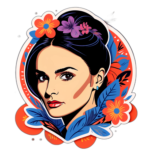 Chic och stiliserad porträtt av Demi Moore