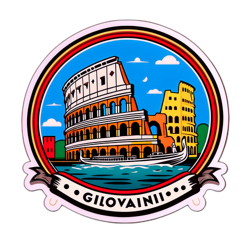 Vintage-stil klistremerke av Giovanni Leoni