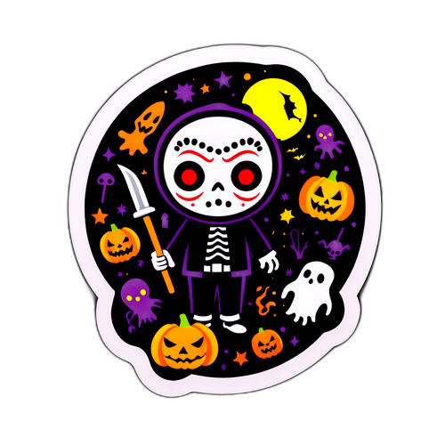 Creepy Fun Halloween Sticker