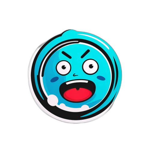 כפתור לא תקין עם פנים קומיות