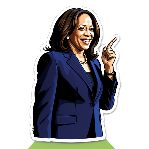 Kamala Harris Gör Motstånd: Inspirerande Sticker som Sätter Självförtroende i Farten!